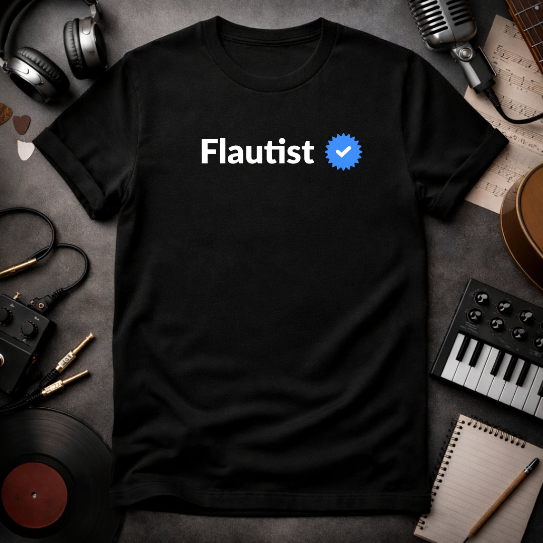 Flautist Indian Bansuri Flute Player Musician T-shirt