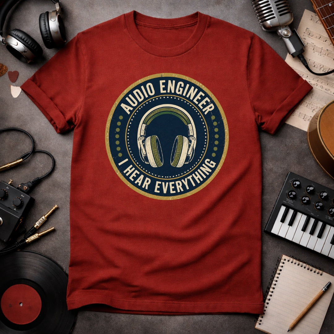 Audio Engineer I hear Everything Funny Sound Engineer T-shirt