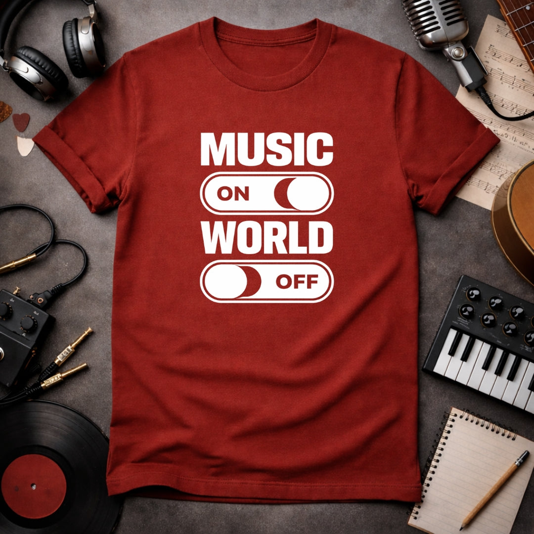 Music On World Off Music Lover T-shirt