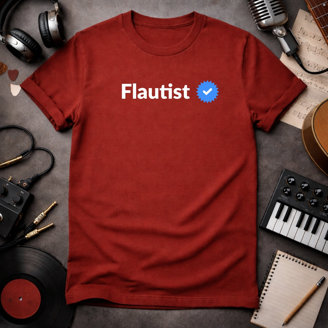 Flautist Indian Bansuri Flute Player Musician T-shirt