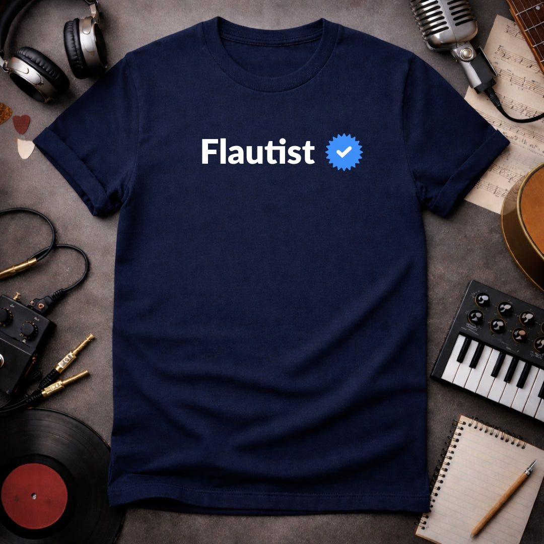 Flautist Indian Bansuri Flute Player Musician T-shirt