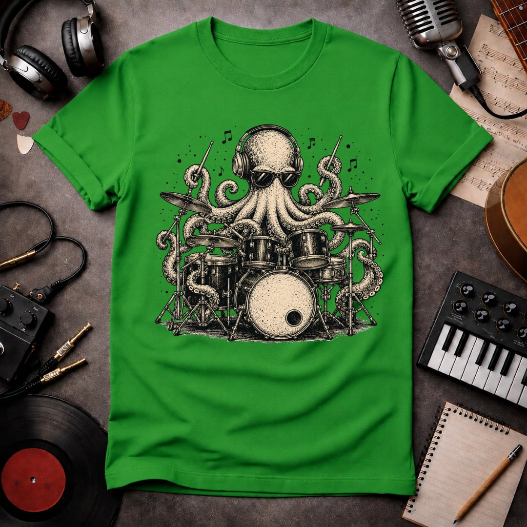 Octopus Drummer Funny Drummers T-shirt Musician