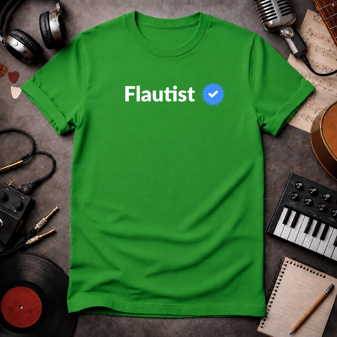 Flautist Indian Bansuri Flute Player Musician T-shirt