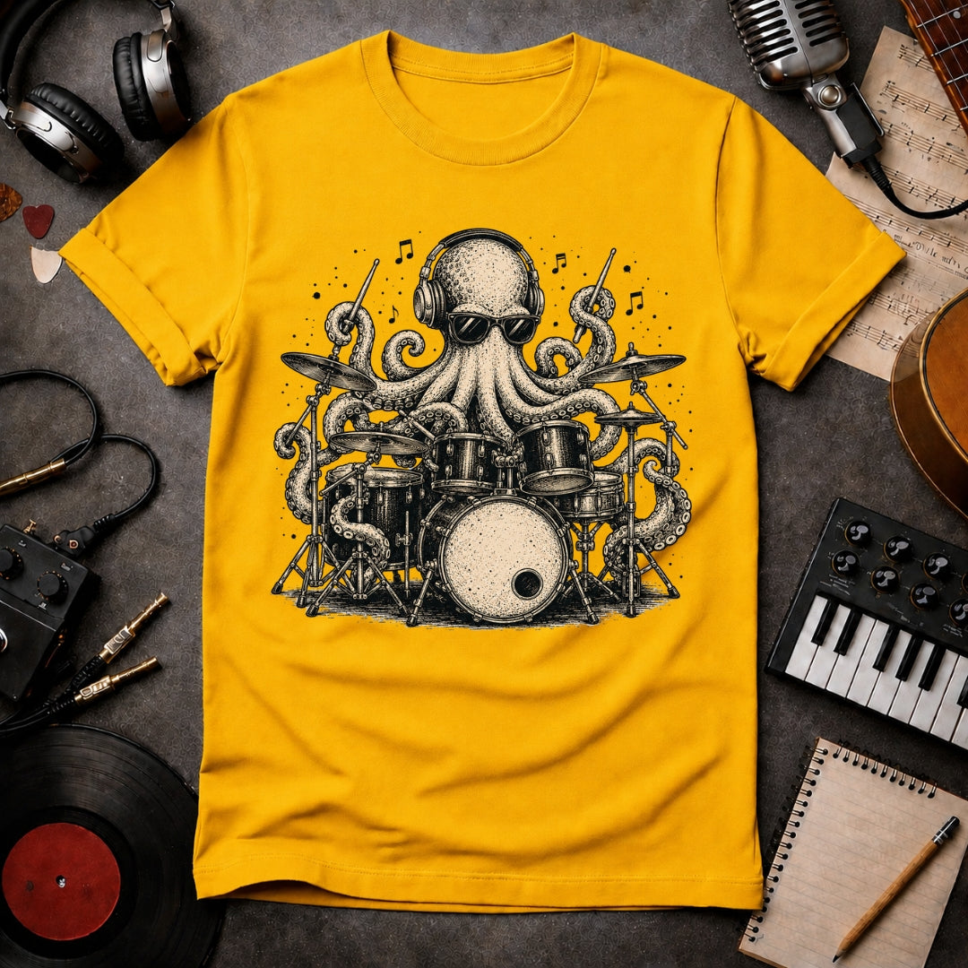 Octopus Drummer Funny Drummers T-shirt Musician