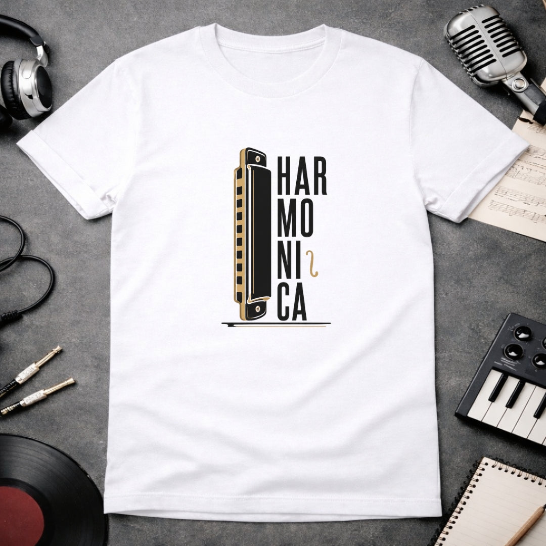 Harmonica Lover T-shirt Mouth Organ Musician