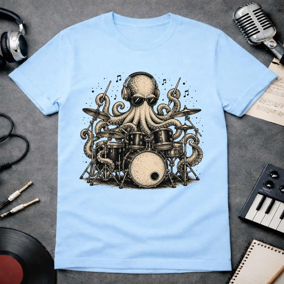 Octopus Drummer Funny Drummers T-shirt Musician
